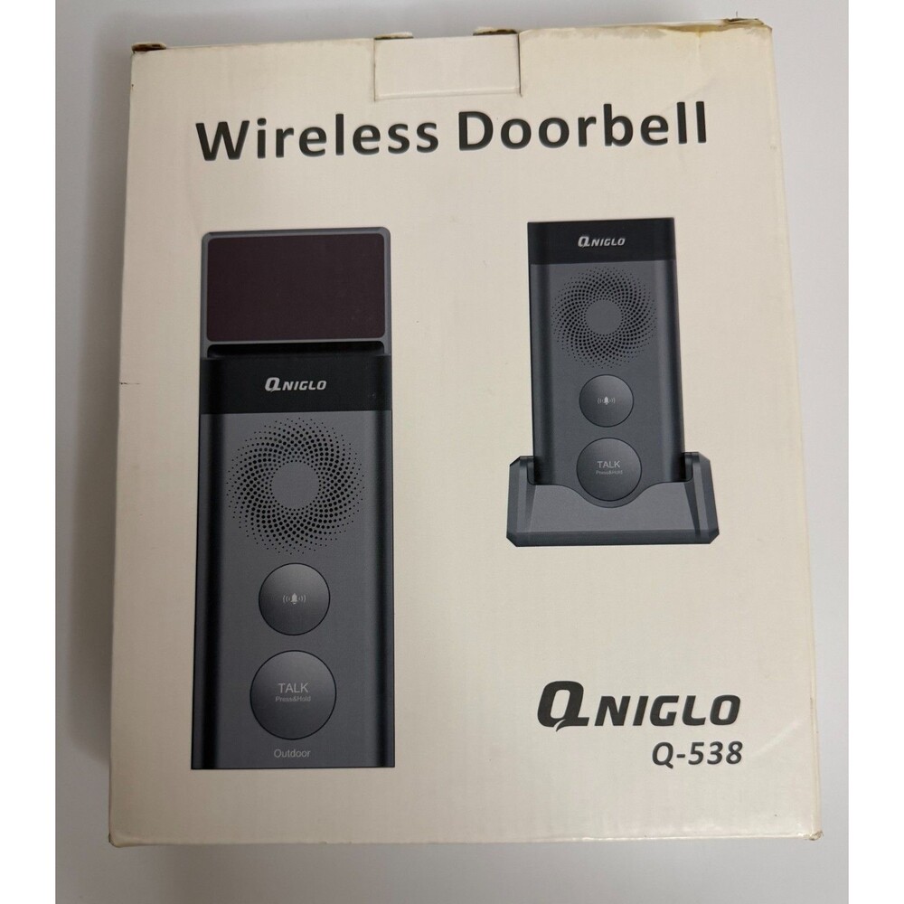 QNIGLO Wireless Bell Battery Operated 800m Range/Solar/Wireless Doorbell